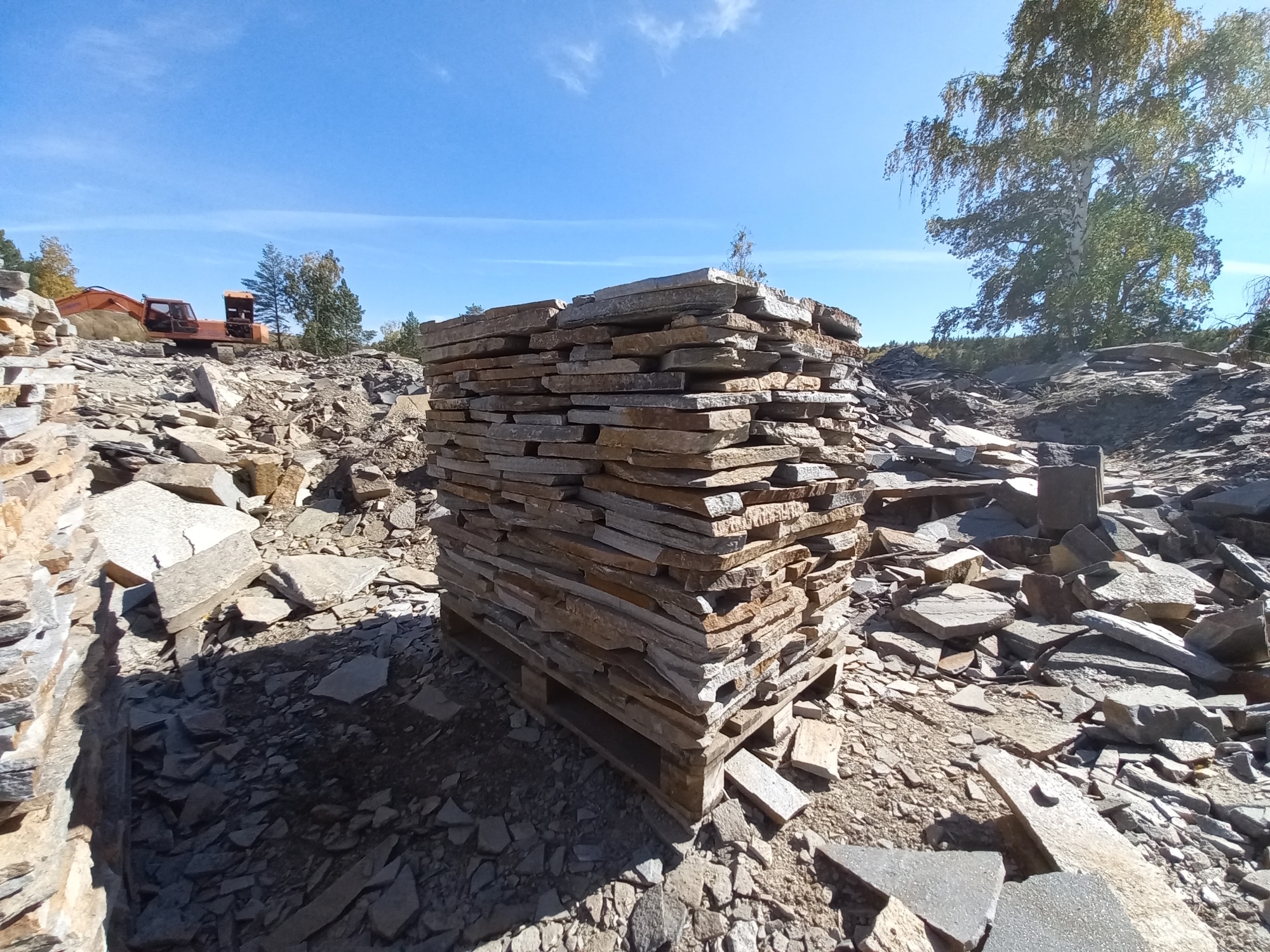 Плитняк златолит серебристый для мощения на бетон купить в Можайску