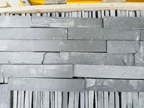 Плитка чёрная из натурального камня фасадная 30 см * 5 см, толщина 7 мм -30 мм купить в Можайску