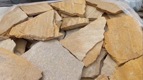 Плитняк златолит жёлтый для цоколя купить в Можайску