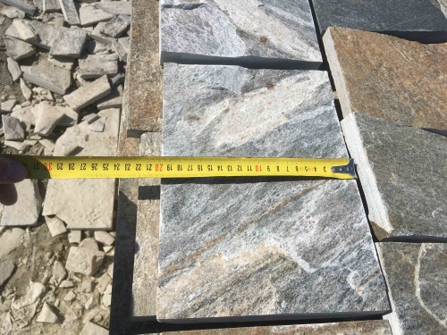 Плитка пилёная златолит Уральский для цоколя, отмостки купить в Можайску